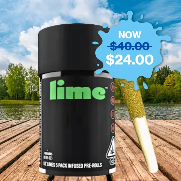 LIME<BR> INFUSED 5-PACK PREROLLS