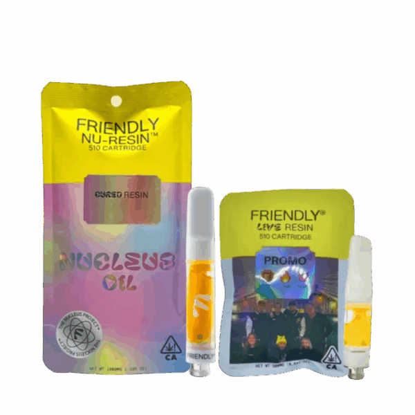 FRIENDLY<br> 1G NUCLEUS CARTRIDGE<br>+ .5G LIVE RESIN CARTRIDGE