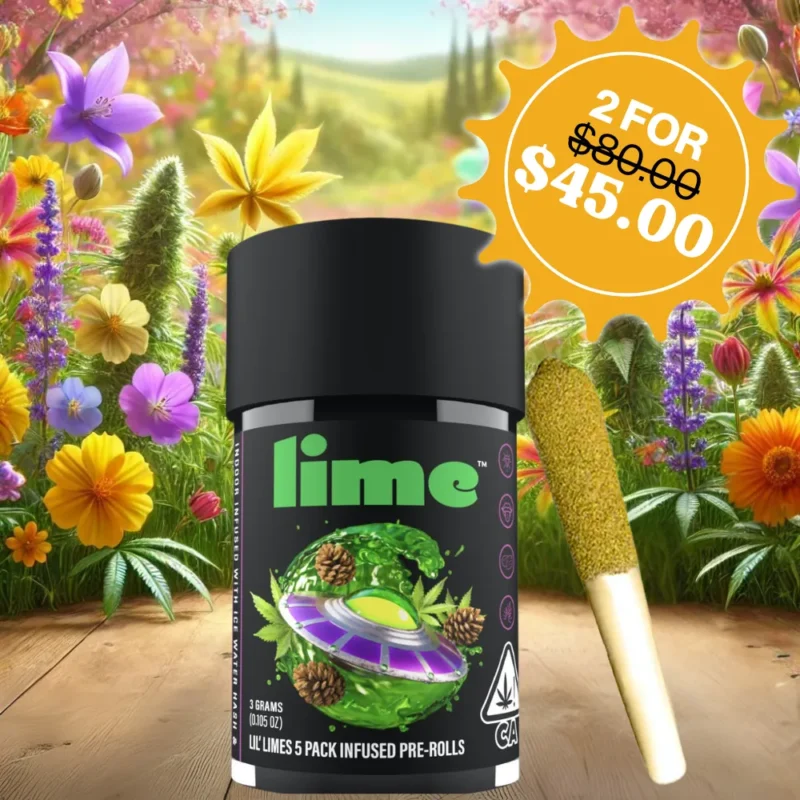 LIME<br> PREROLL 5-PACKS