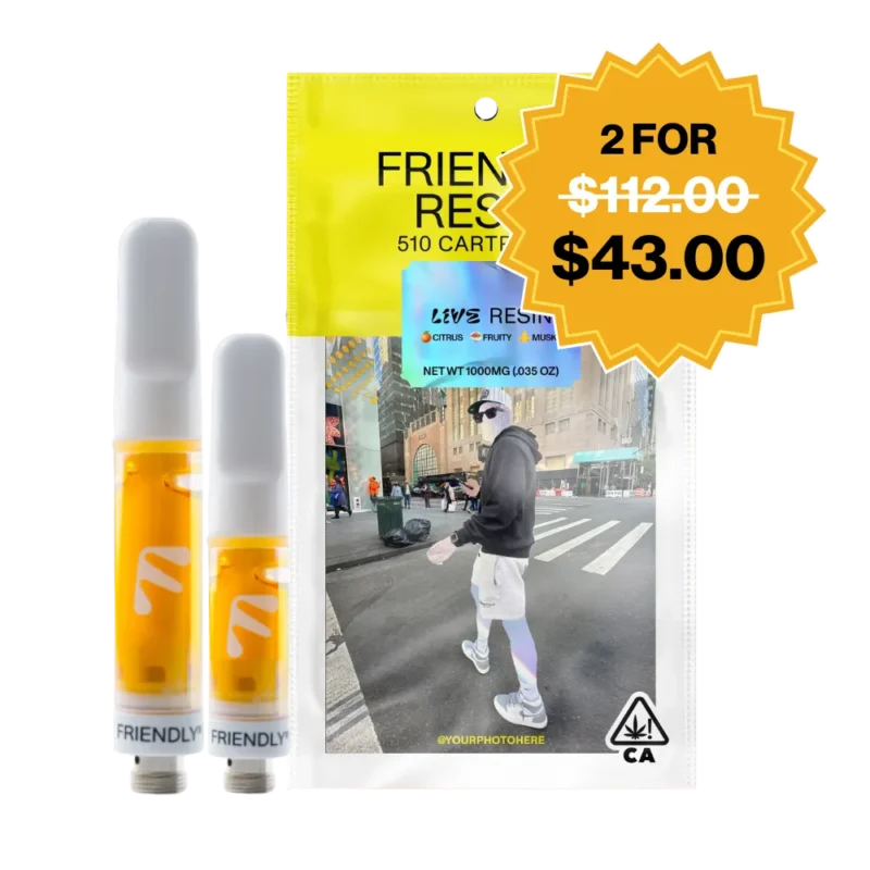FRIENDLY<br> LIVE RESIN CARTRIDGES