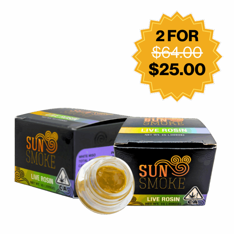 SUN SMOKE<br> 1G ROSIN EXTRACTS