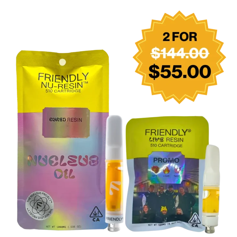 FRIENDLY<BR> 1G NUCLEUS + .5G LIVE RESIN CARTRIDGE